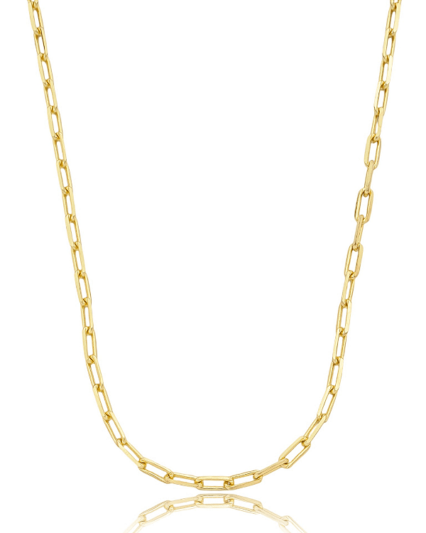 Corrente Elo Cartier 3mm 60cm - Banho de Ouro 18k