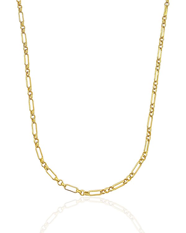 Corrente Cartier 3x1 3mm 60cm - Banho de Ouro 18k