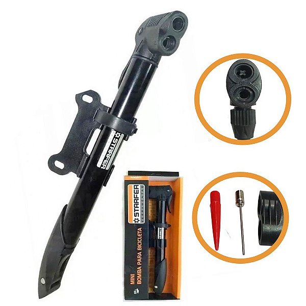 Mini Bomba Ar Manual Pneu Bicicleta Boia Bola 100Psi Starfer