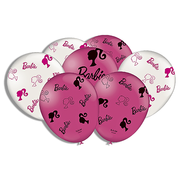 Balão Decorativo Bexiga Temática Festa Aniversário Comemoração - Barbie - 25 Unidades - Festcolor