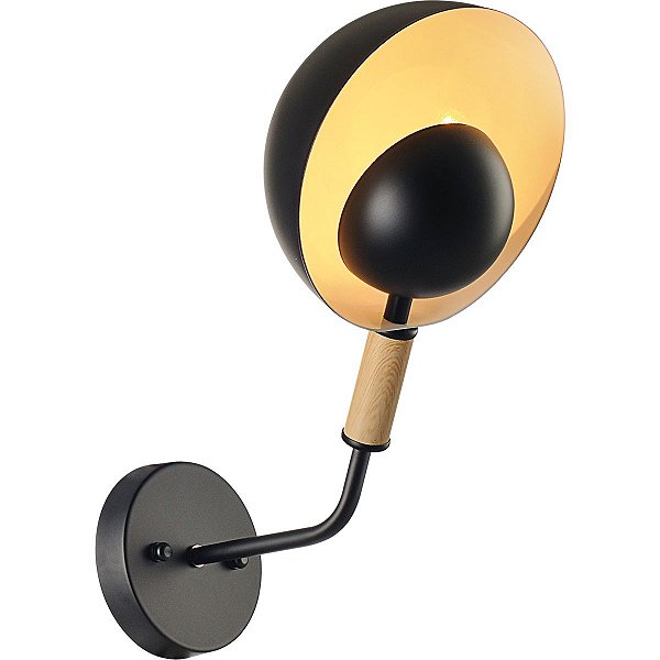 Luminária Arandela Cumbuca Fixa para Iluminação Interna Bivolt Base G9 - Preto Fosco - Avant