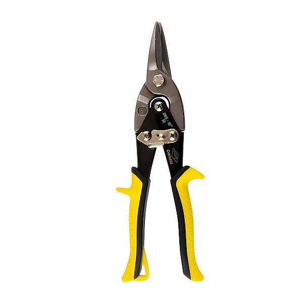 Tesoura Aviação Reta Para Corte de Chapas Metal Aço - 10 Polegadas - Corneta Ferramentas