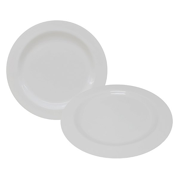 Kit 06 Pratos Raso Redondo Branco de Melamina 28cm Leve Resistente - Bestfer