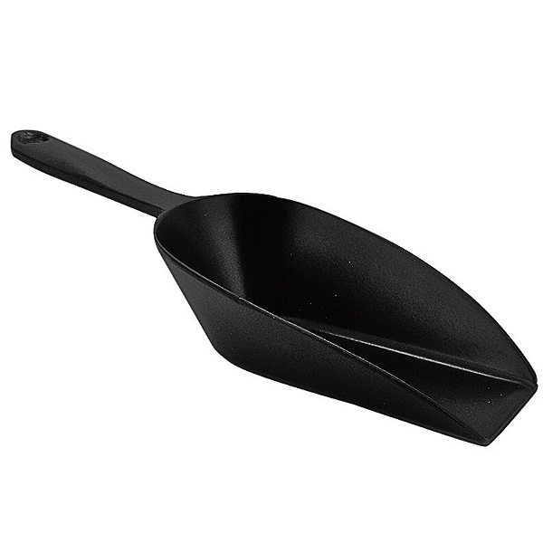 Pá Para Cereais E Gelo em Aço Inoxidável Preto Ônix Para Casa Bar Restaurante - 17,5cm - Mimo Style