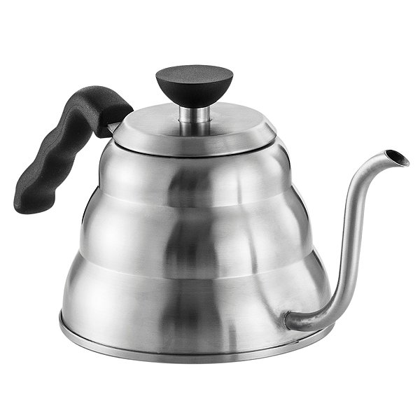 Chaleira de Aço Inox Bico Fino Com Alça Anatômica e Tampa para o Bico - Capacidade 1L - Mimo Style