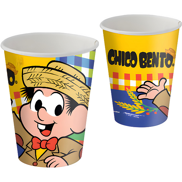 Copos Descartáveis de Papel para Festa Junina Comemoração - Chico Bento - 8 Unidades - Festcolor