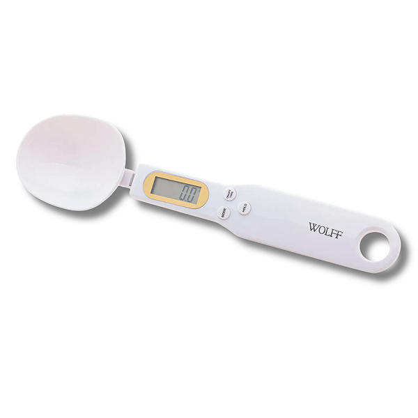 Colher Medidora Digital Balança de Precisão para Serviços de Cozinha 23cm - Branco - Wolff