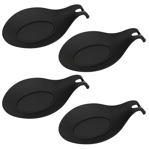 Kit 4 Descanso de Silicone Apoio de Colher Talheres Utensílios de Cozinha Bancada Fogão Uny Home