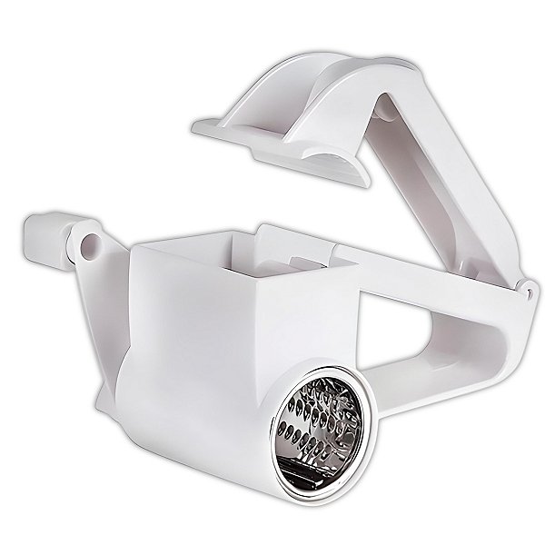 Ralador de Queijo Nozes Castanhas Chocolate Manual com Manivela em Plástico e Aço Inox Uny Home