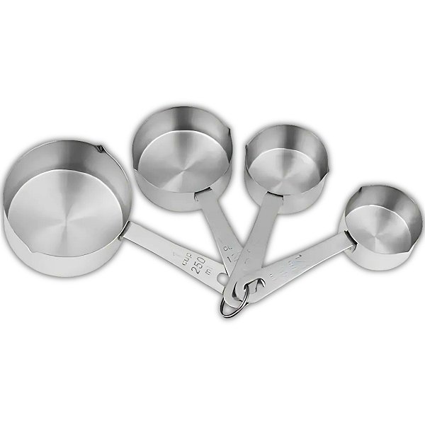Kit 4 Copos de Medição em Aço Inox Profissional Cozinha Confeitaria Culinária Uny Home