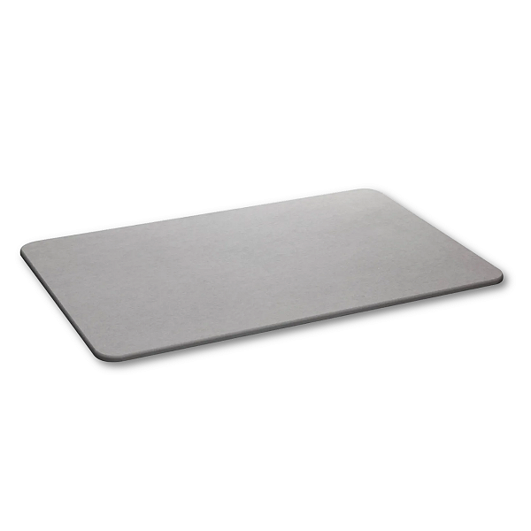 Tapete de Pedra Absorvente Diatomita Antimofo para Banheiro - Cinza - 60cm x39cm - Lyor