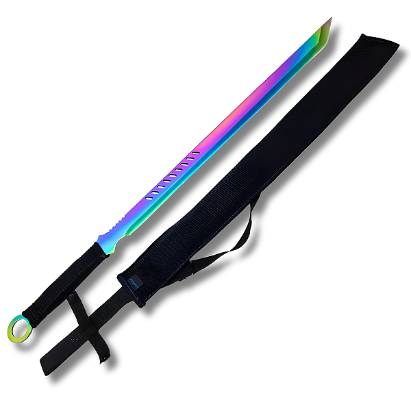 Faca Facão Espada Katana Samurai Furta Cor Full Tang Aço Inox Bushcraft