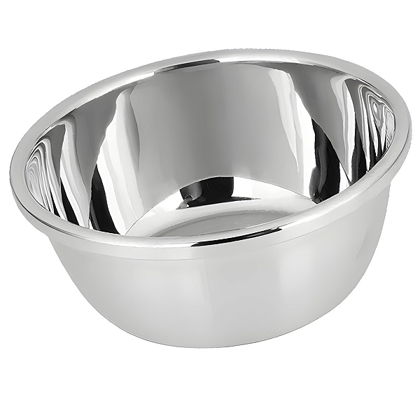 Bacia Redonda Bowl Alto Europa de Aço Inox para Preparo de Alimentos Cozinha - 30cm - Ke Home