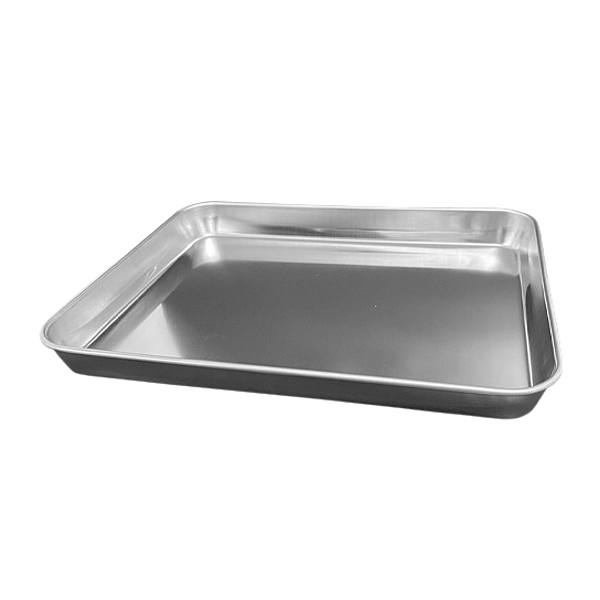 Bandeja Retangular Alta de Aço Inox para Servir Preparar Organizar Alimentos - 30cm – Ke Home