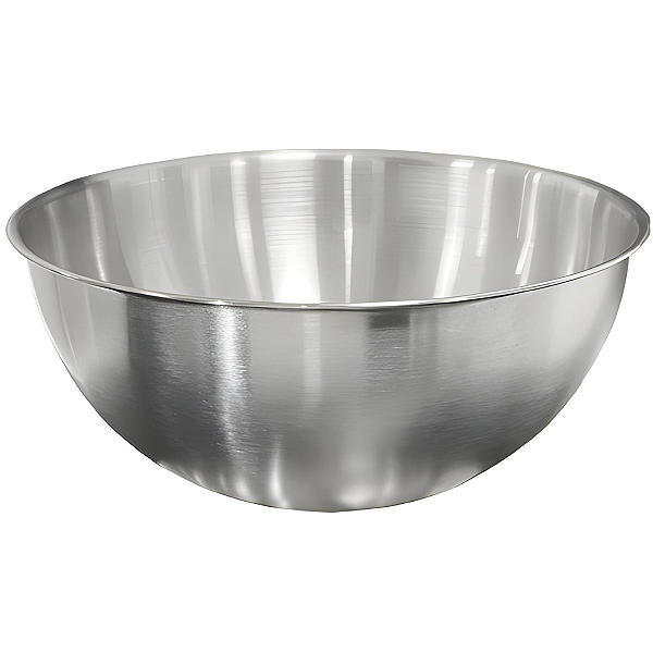 Saladeira Escovada Bowl Tigela de Aço Inox para Servir Saladas Preparo de Alimentos 30cm - Ke Home