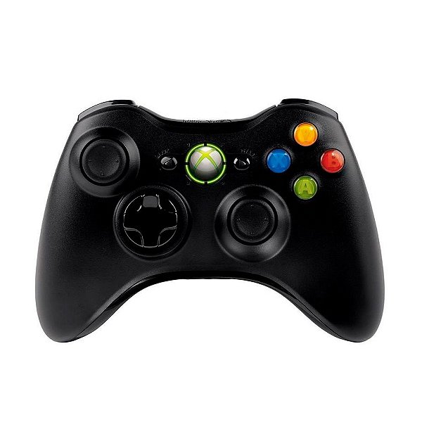 Controle Microsoft Preto Sem Fio - Xbox 360