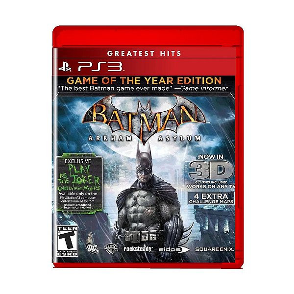 Jogo Batman Arkham Asylum - PS3
