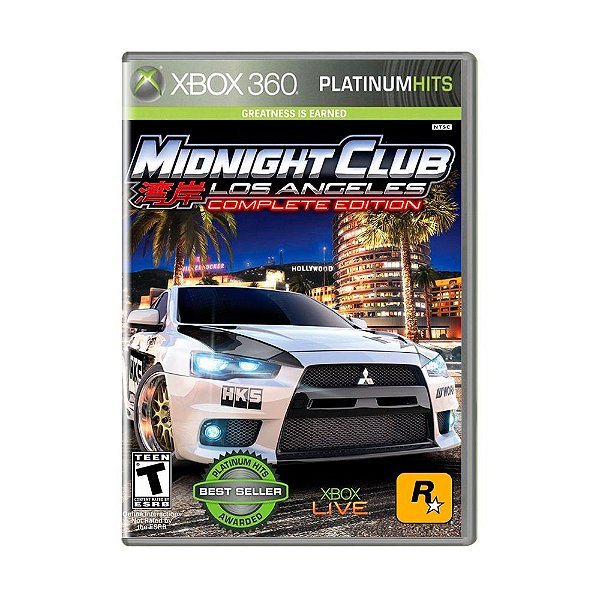 Jogo Midnight Club Los Angeles Xbox 360 Corrida Mídia Fisica