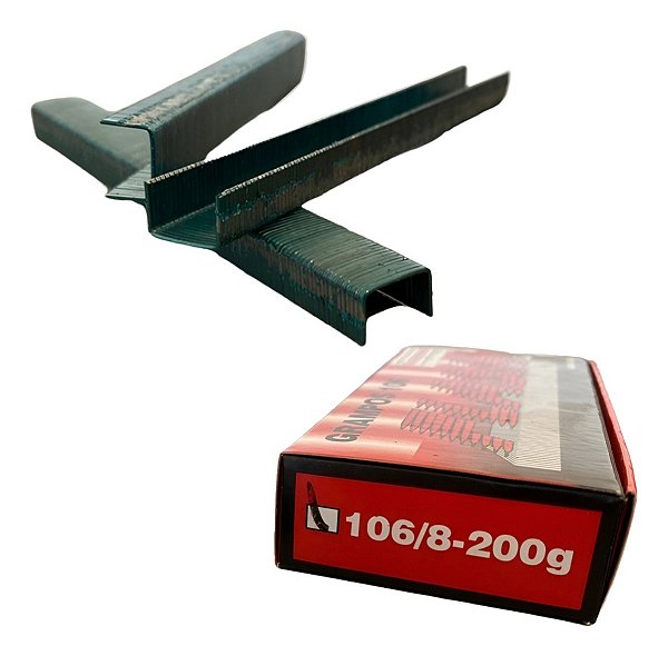 Grampo 8mm 106/8 Grampac Galvanizado Para Grampeador Manual