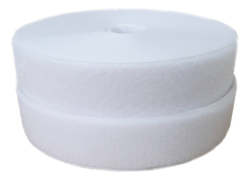 Fecho De Contato Dupla Face Velkro 25mm Cor Branco Por Metro