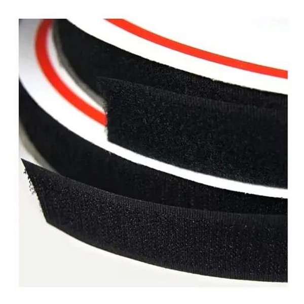 Fecho De Contato Fita Fixadora Velkro 50mm Cor Preto Por Metro