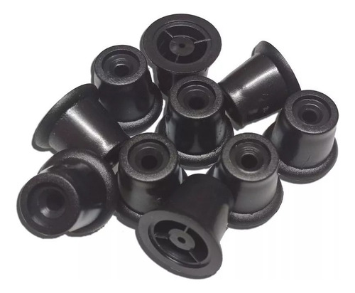 Pezinho Preto Plástico – Kit com 100 Peças