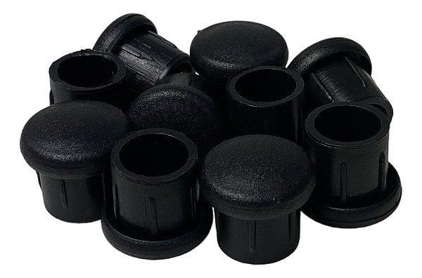 Ponteira Interna 3/4" 19mm Preto - Kit 100 unidades