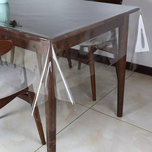Toalha De Mesa Plástico Transparente Impermeável 1,40m de Largura 0,10mm