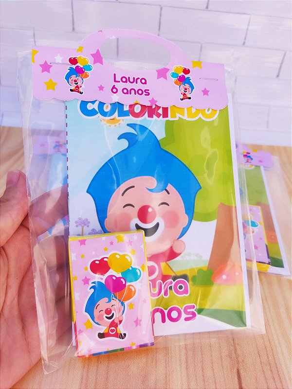 Kit Livrinho de Colorir Personalizado Plim Plim um herói do coração