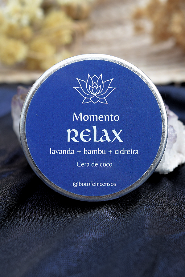 Vela Aromática Mini Momento Relax - Lavanda, Bambu e Cidreira