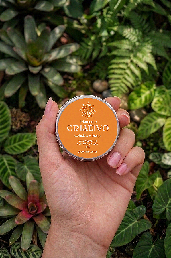 Vela Aromática Mini Momento Criativo - Calêndula e Laranja