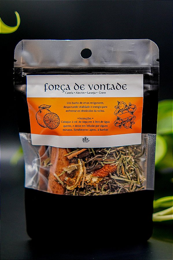 Banho de Ervas Força de Vontade (Zip Lock) - Vitalidade e Energia
