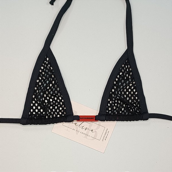 Top Extreme - Preto Arrastão Transparente + Preto Liso