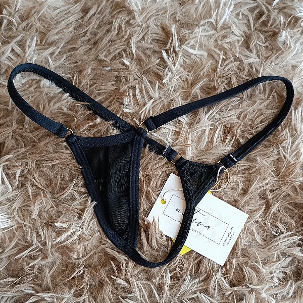 Calcinha Micro 3 Extreme Cós Fixo - Tule Liso - TRANSPARENTE