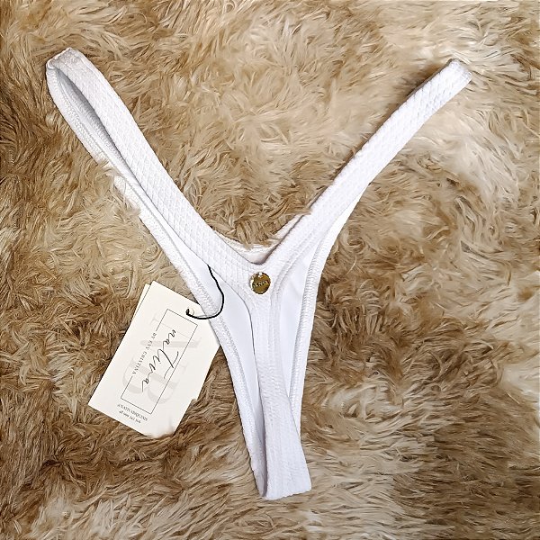 Calcinha Micro Delta Extreme - Branco texturizado - Deusas Gregas