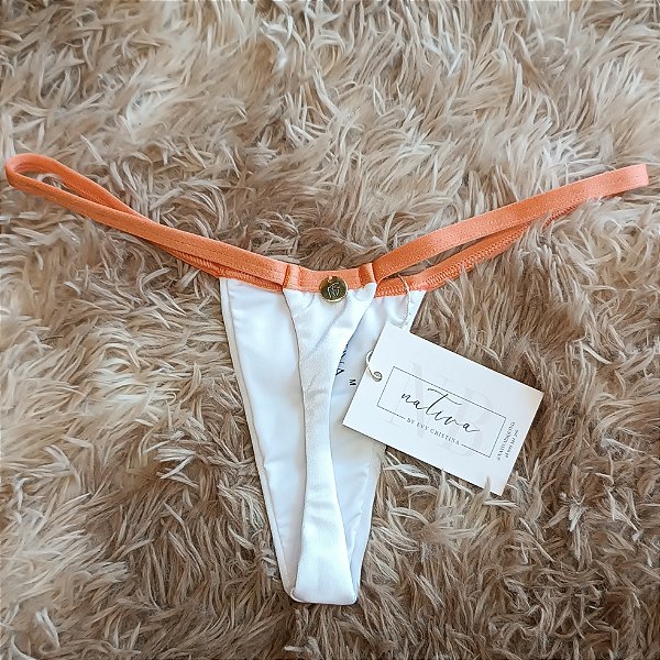 Calcinha Basic Bronze 6 Cós Fixo - Oro Rosé + Branco - Glow