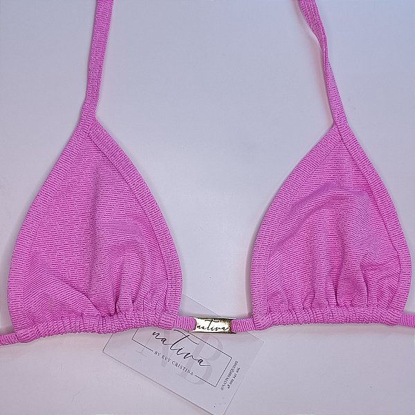 Top Micro - Shine - Rosa Chiclete