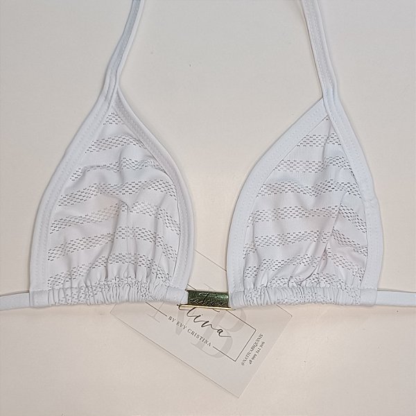 Top Micro - Tule Listrado Transparente