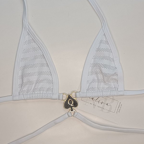 Top Extreme Micro Hot Wife - Tule Listrado Transparente