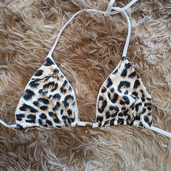 Top Duo Fita Sem bojo - Oncinha off white + Branco Carmel
