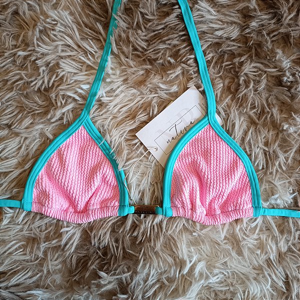 Top Micro - Rosa Pastel Texturizado