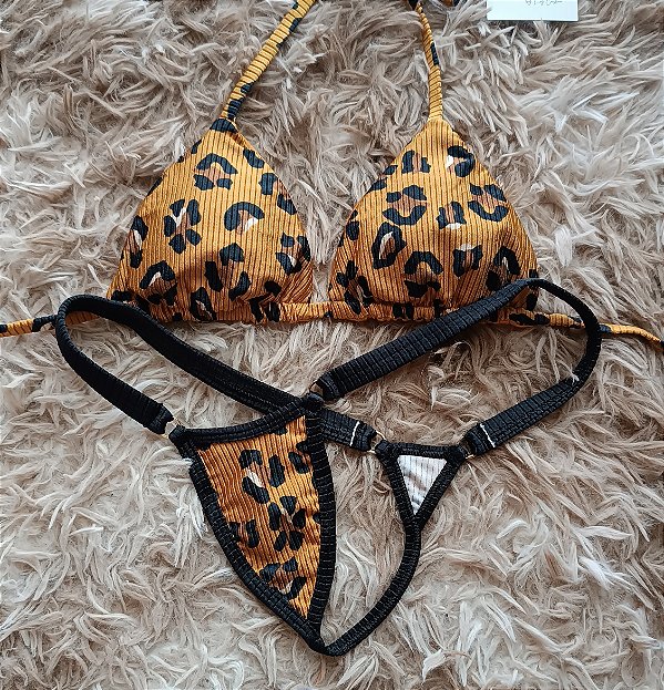 Conjunto - Top Duo + Calcinha Extreme 3 - Pantanal Dourado