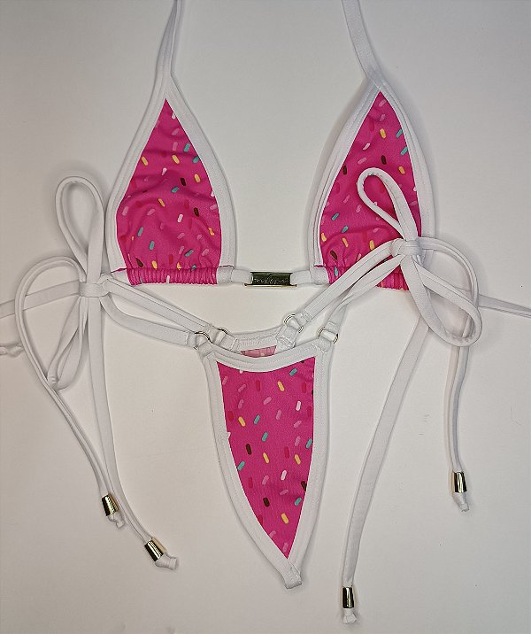 Conjunto - Top Extreme + Calcinha Micro Extreme 3 de Lacinho - Donut