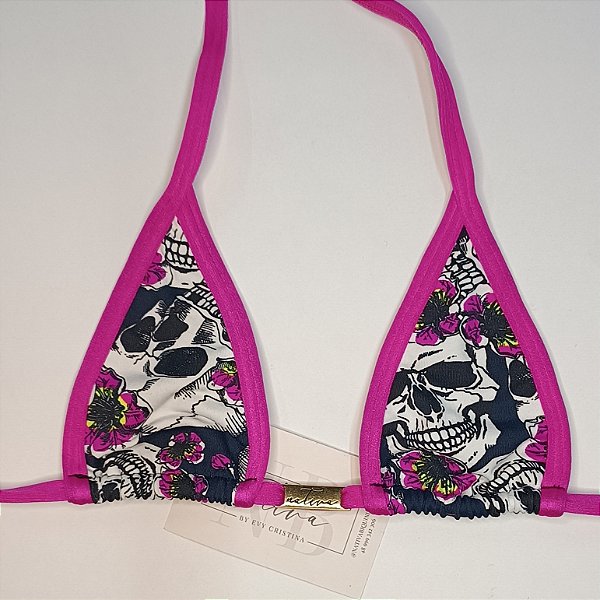 Top Extreme - Caveira + Rosa Choque Glow