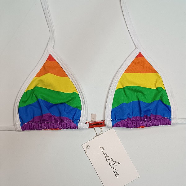 Top Micro - Rainbow + Branco