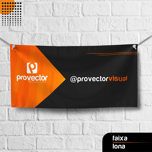 Faixa Impressa em Lona - Envie seu Logo