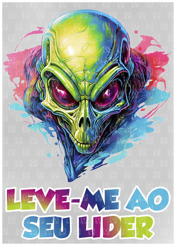 Estampas Prontas DTF - Alien