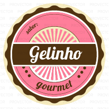 Adesivo vinil  Gelinho e Geladinho 4X4 cm  - Selinho