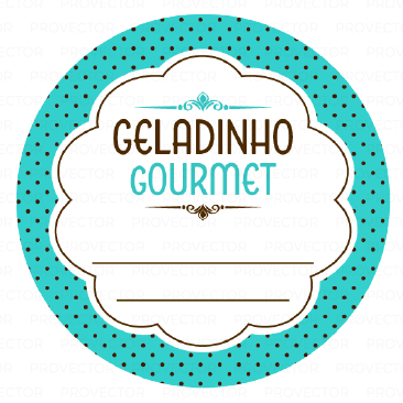 Adesivo vinil  Gelinho e Geladinho 4X4 cm  - Vintage