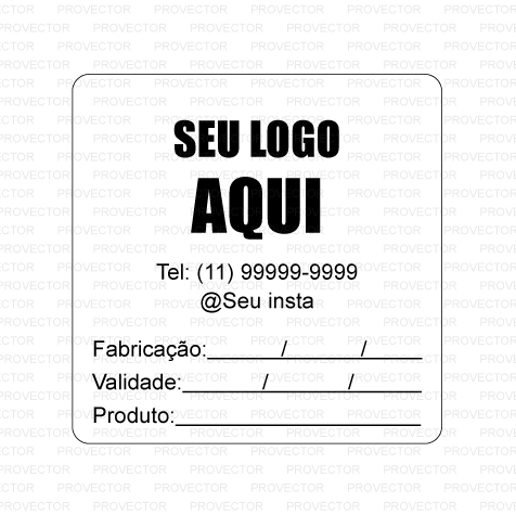 Adesivo Bolos e Doces 4X4 cm  - Personalize com suas artes / logotipo